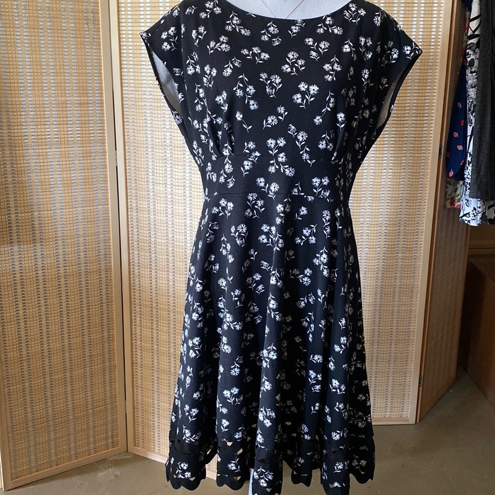 Favorite black dress with white flowers